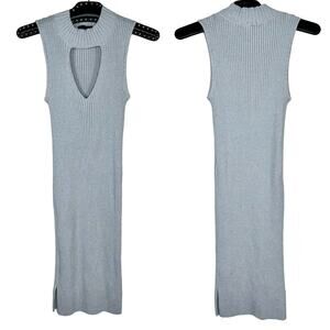 Sanctuary Mock Neck Cutout Ribbed Knit Bodycon Dress Small